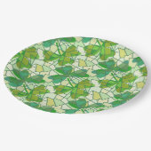 Gefragmenteerde shamrocks papieren bordje (Gekanteld)