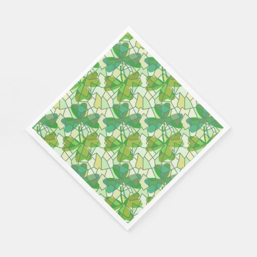 Gefragmenteerde shamrocks servet (Hoek)