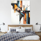 Gefragmenteerde Stad Canvas Afdruk (Insitu (Slaapkamer))