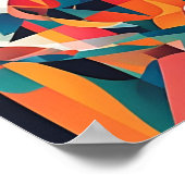 Gefragmenteerde symfonie: Abstracte geometrische f Poster (Hoek)