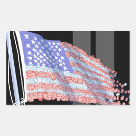 gefragmenteerde vlagstickers rechthoekige sticker