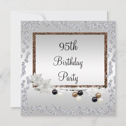 Geframed Elegance 95th Birthday Kaart (Voorkant)