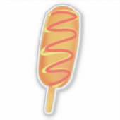 gefrituurd deeg op een stok sticker (Voorkant)