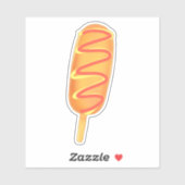 gefrituurd deeg op een stok sticker (Vel)