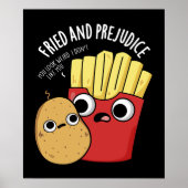 Gefrituurd En Vooroordelen Funy Fries Pun Dark BG Poster (Voorkant)