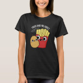 Gefrituurd En Vooroordelen Funy Fries Pun Dark BG T-shirt (Voorkant)