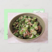 gefrituurd okra-Briefkaart Briefkaart (Voorkant / Achterkant)
