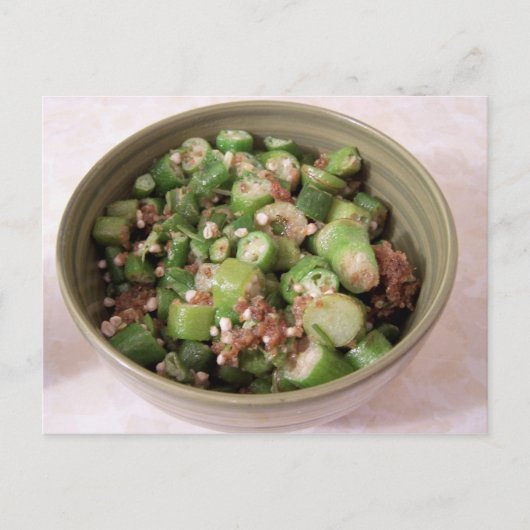 gefrituurd okra-Briefkaart Briefkaart (Voorkant)