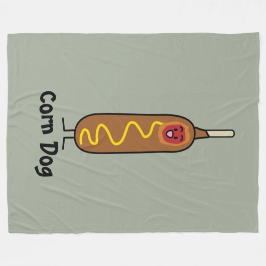 gefrituurde de worsthonden van de graanhond fleece deken (Voorkant (Horizontaal))