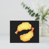 gefrituurde garnaal briefkaart (Staand voorkant)