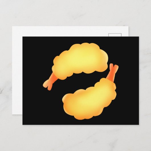 gefrituurde garnaal briefkaart (Voorkant / Achterkant)