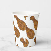 Gefrituurde Kip Been Drumstick Cookout Restaurant Papieren Bekers (Rechts)