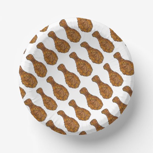 Gefrituurde Kip Been Drumstick Cookout Restaurant Papieren Kommen (Voorkant)