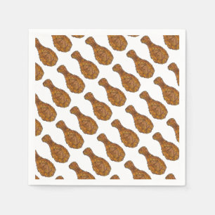 Gefrituurde Kip Been Drumstick Cookout Restaurant Servet