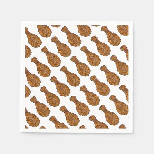 Gefrituurde Kip Been Drumstick Cookout Restaurant Servet (Voorkant)