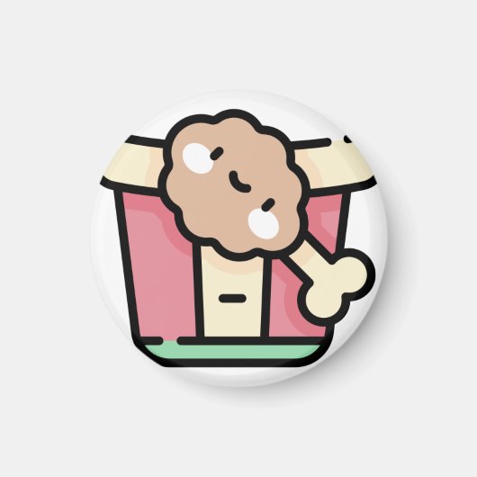 gefrituurde kip magneet (Voorkant)