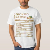 Gefrituurde kip Voeding Feetetiket T-shirt (Voorkant)