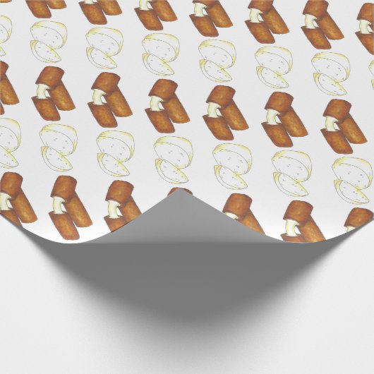 Gefrituurde Mozzarella Cheese Sticks Junk Bar Pub  Cadeaupapier (Hoek)