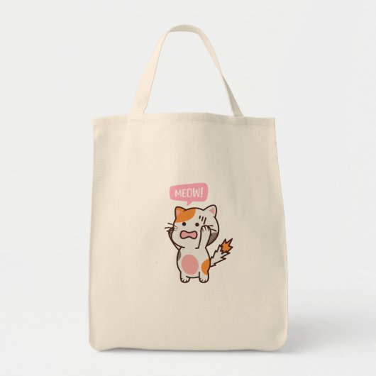 Gefrustreerd schattig kattenontwerp | bestel nu tote bag (Voorkant)