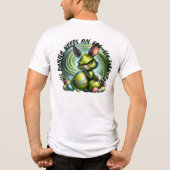 -gefrustreerde konijn omhelst een ei, Tri-Blend shirt (Achterkant)