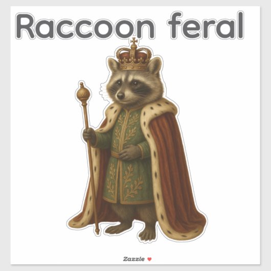 Geft Stickers Raccoon feral (Vel)