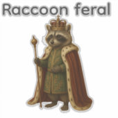 Geft Stickers Raccoon feral (Voorkant)