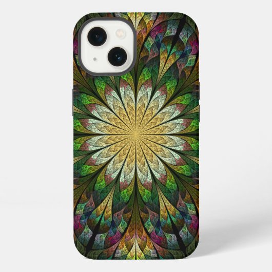 Geg quiltte Bloem iPhone Hoesje (Achterkant)
