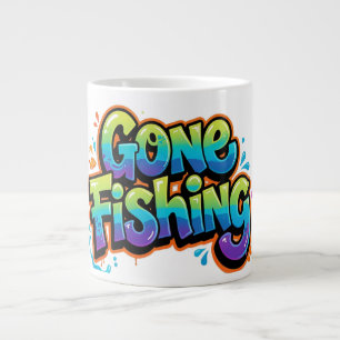 Gegaan Vissen Funny Regenboog Cartoon Cadeau voor  Grote Koffiekop
