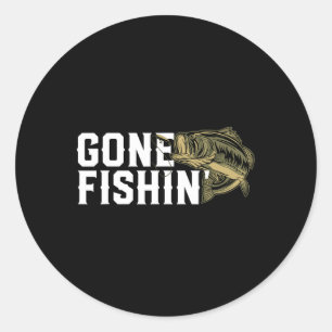 Gegaan Vissen Grappige Largemouth B Visgeschenk Vo Ronde Sticker