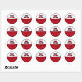 Gegaan vissen ronde sticker (Vel)