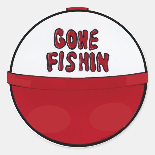 Gegaan vissen ronde sticker (Voorkant)