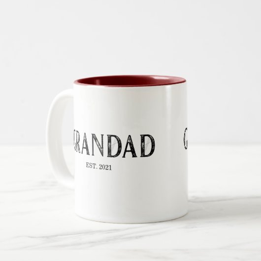 Gegaand jaar ingesteld tweekleurige koffiemok (Voorkant links)