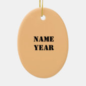 Gegaasde bouwwerker met scheerversiering keramisch ornament (Achterkant)