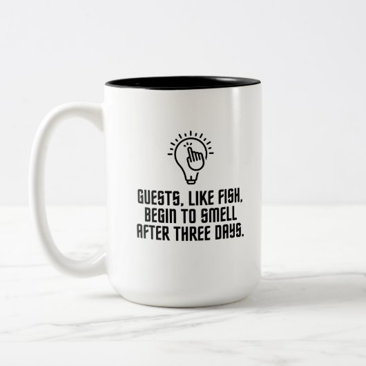 Gegadigden als vissen tweekleurige koffiemok (Links)