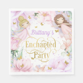 Gegadigden Garden Party Fairy Thmed Birthday Servet
