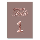 Gegadigden van Elegant Chic Roos Gold Party Tabel  Kaart (Achterkant)