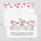 Gegarandeerd met u | Kute Valentijn Bunnies Feestdagenkaart (Voorkant / Achterkant)