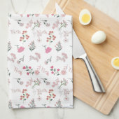 Gegarandeerde Delicate Bloem in Patroon Keuken Han Theedoek (Quarter Fold)