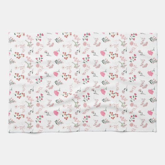 Gegarandeerde Delicate Bloem in Patroon Keuken Han Theedoek (Horizontaal)