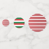 Gegarandeerde Mix Kerstmis Rood Groen Strepen Confetti (Voorkanten)