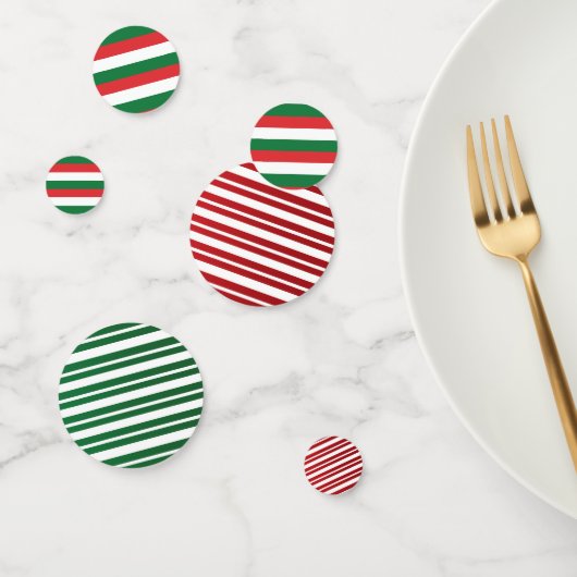 Gegarandeerde Mix Kerstmis Rood Groen Strepen Confetti (Groep)