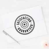 Gegarandeerde tevredenheid ronde sticker (Envelop)