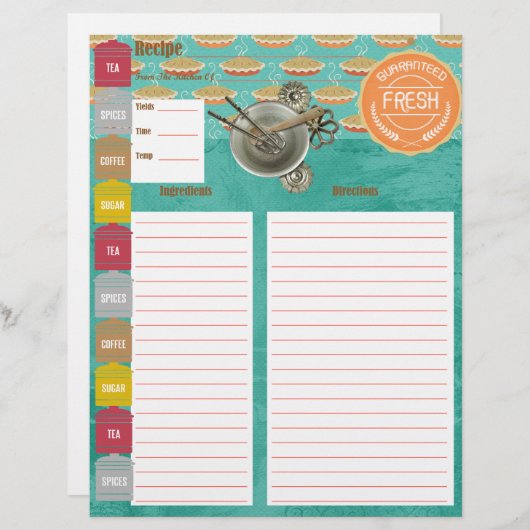 Gegarandeerde verse recepten (Voorkant / Achterkant)