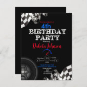 Gegarandeerde Vlaggen Uitnodiging voor Racing (Voorkant / Achterkant)