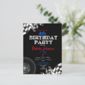 Gegarandeerde Vlaggen Uitnodiging voor Racing Briefkaart (Staand voorkant)