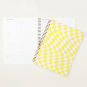 Gegarmeerd Check Retro Checkerboard Soft Yellow Planner (Display)