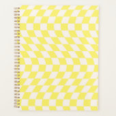 Gegarmeerd Check Retro Checkerboard Soft Yellow Planner (Voorkant)