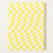 Gegarmeerd Check Retro Checkerboard Soft Yellow Planner (Achterkant)