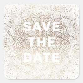 gegaufreerd | Formele bruine sneeuwolie Vierkante Sticker