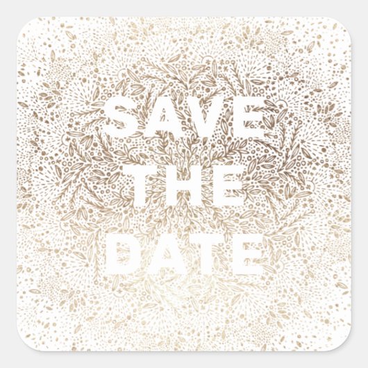 gegaufreerd | Formele bruine sneeuwolie Vierkante Sticker (Voorkant)